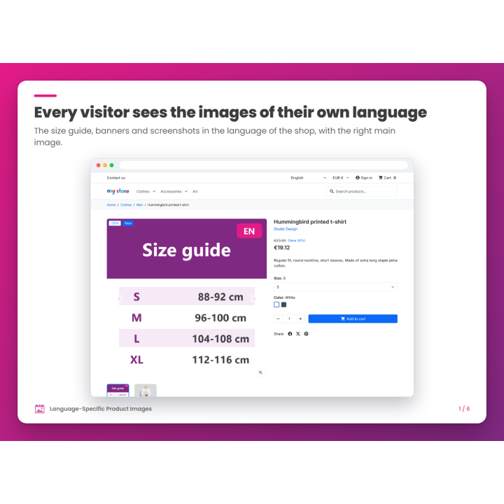 Every visitor sees the images of their own language