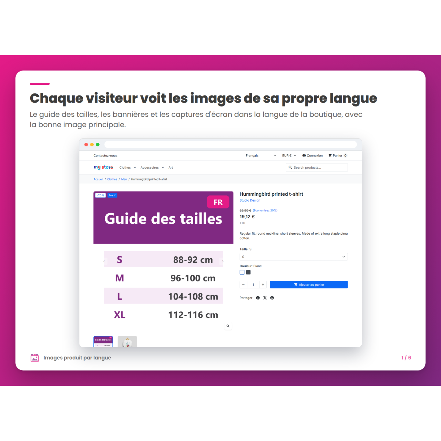 Chaque visiteur voit les images de sa propre langue