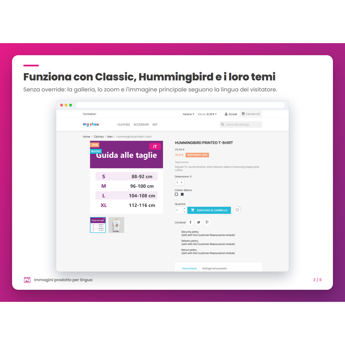 Funziona con Classic, Hummingbird e i loro temi