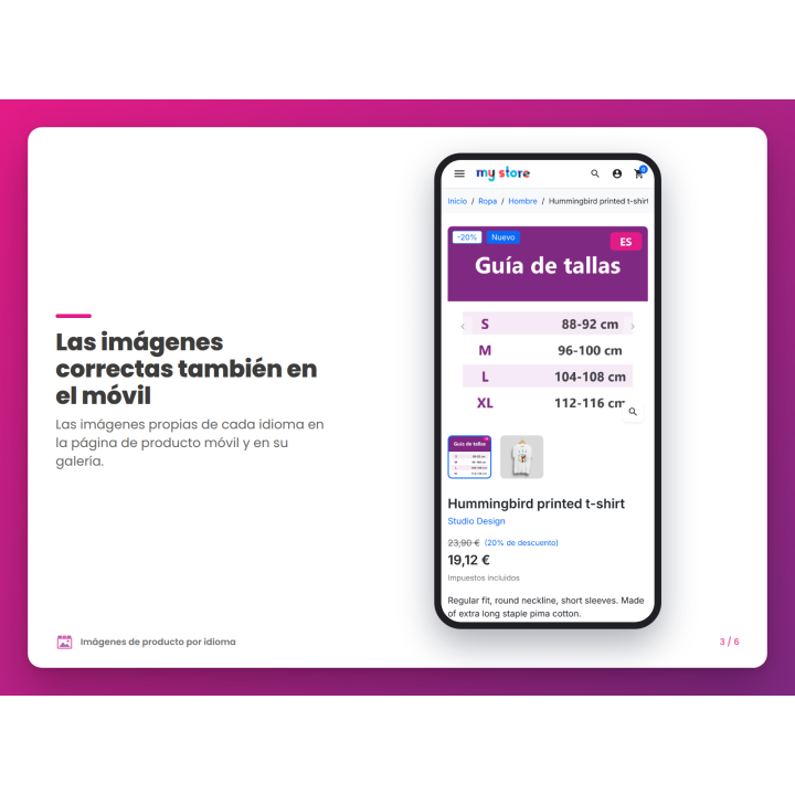 Las imágenes correctas también en el móvil
