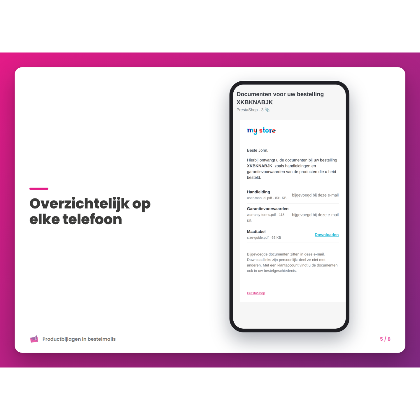Overzichtelijk op elke telefoon