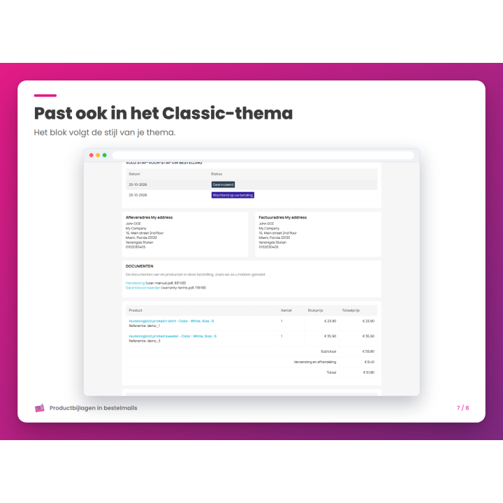 Past ook in het Classic-thema