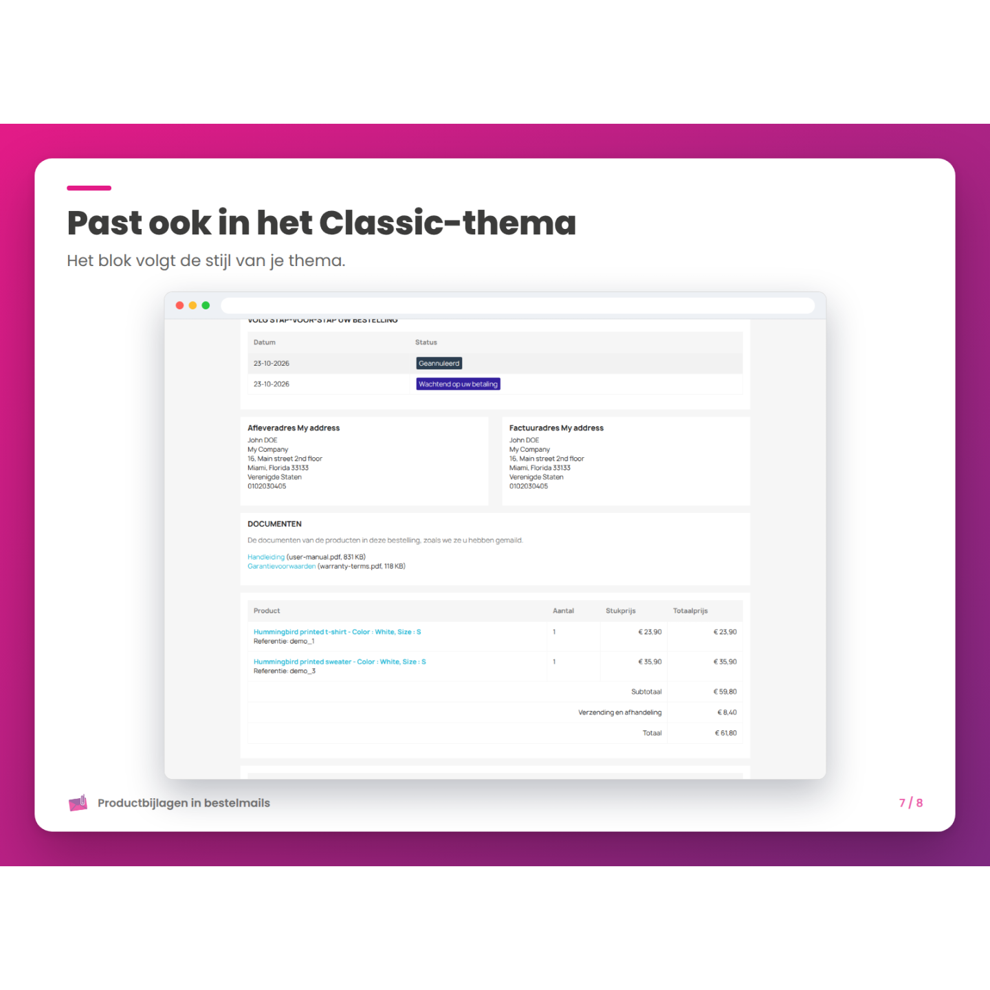 Past ook in het Classic-thema