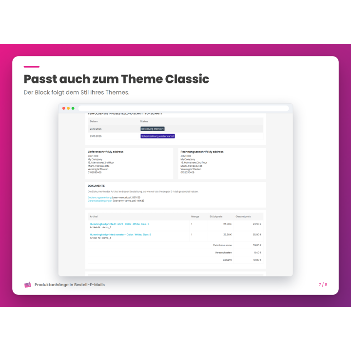 Passt auch zum Theme Classic
