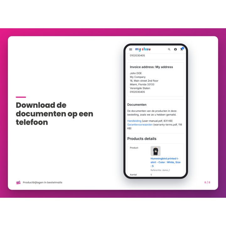 Download de documenten op een telefoon