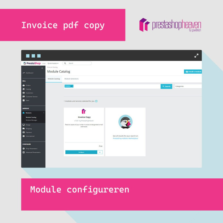 Copie de facture PDF par e-mail – module PrestaShop