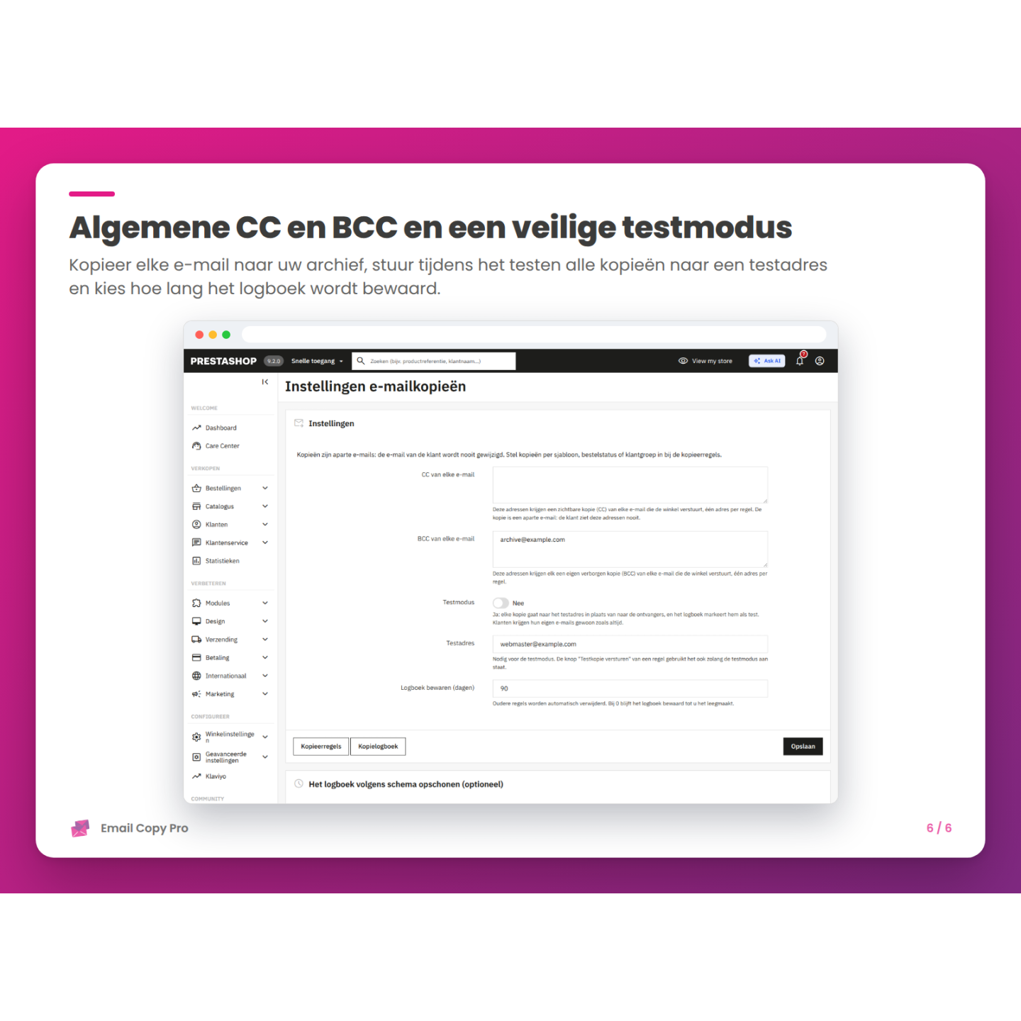 Algemene CC en BCC en een veilige testmodus