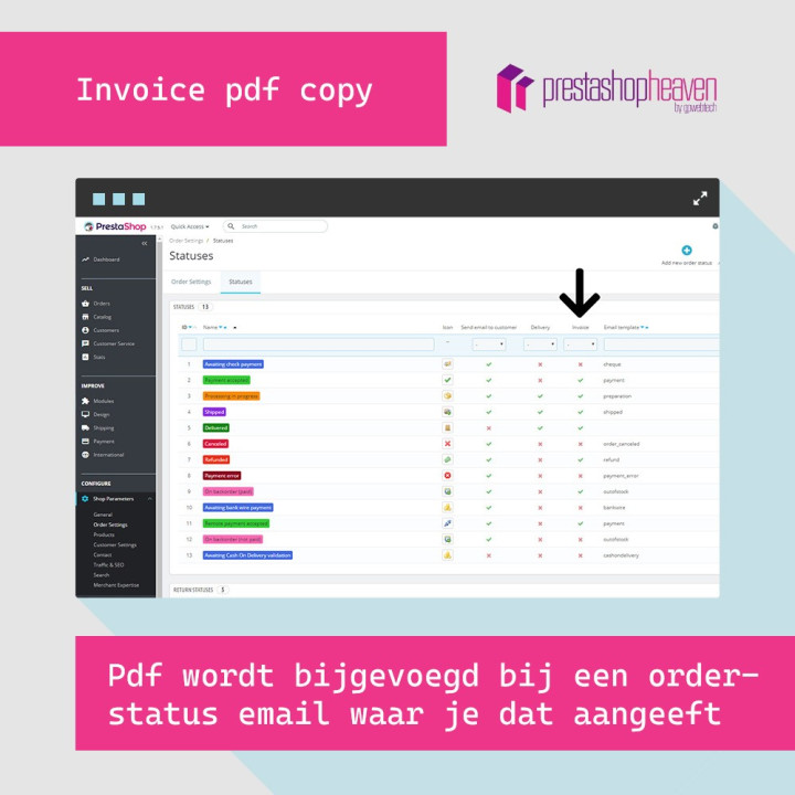 Factuur kopie pdf e-mail – PrestaShop-module | PrestaHaven