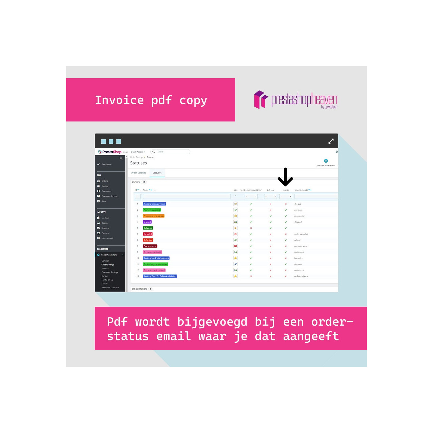 Factuur kopie pdf e-mail – PrestaShop-module | PrestaHaven