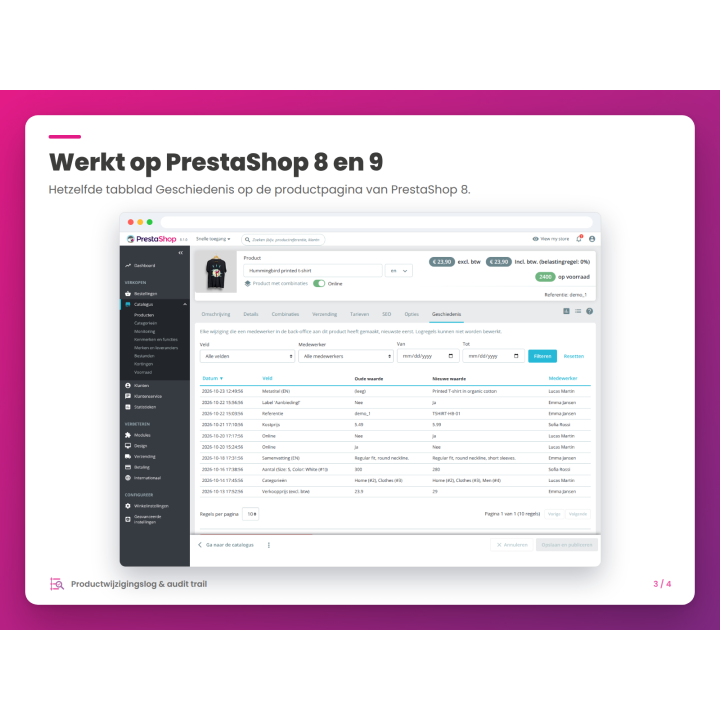 Werkt op PrestaShop 8 en 9