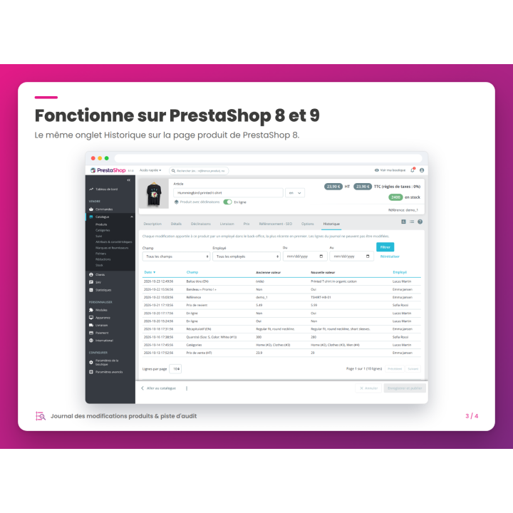 Fonctionne sur PrestaShop 8 et 9