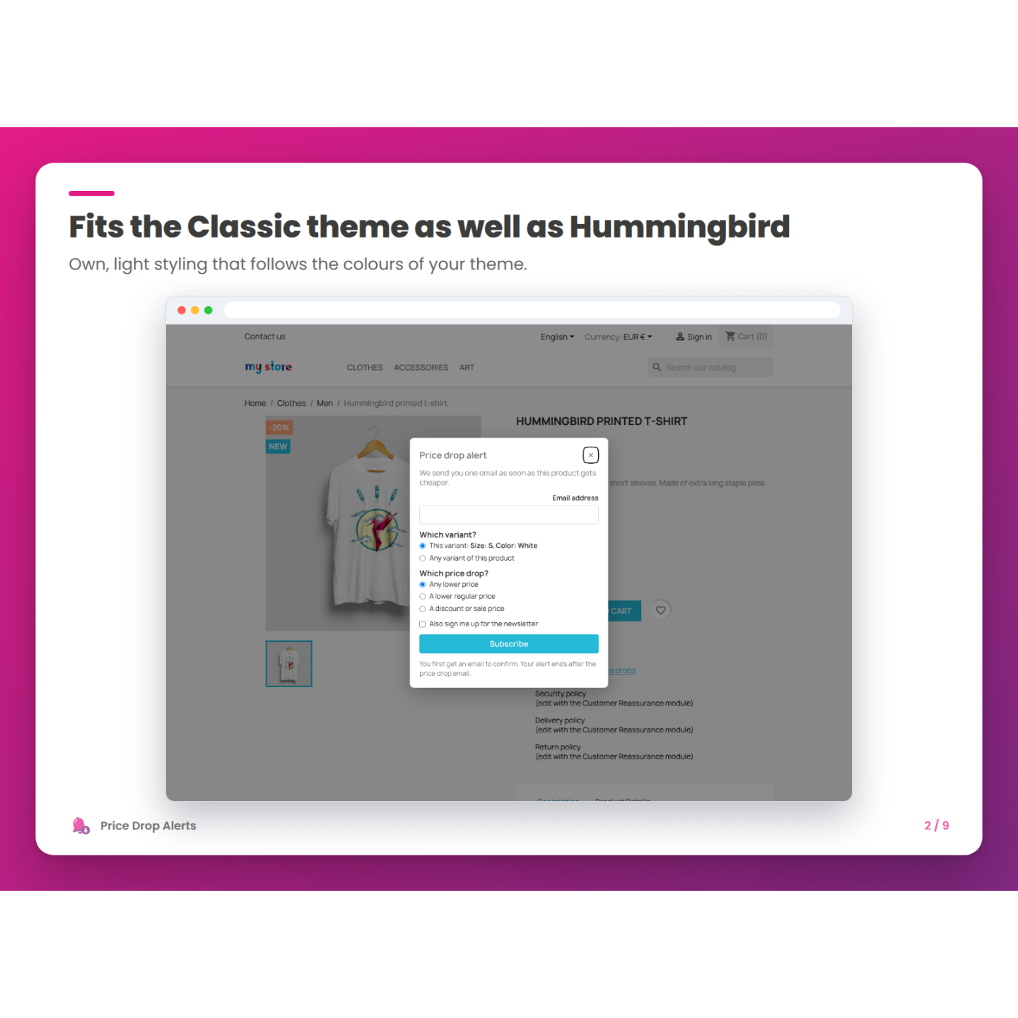 Fits the Classic theme as well as Hummingbird