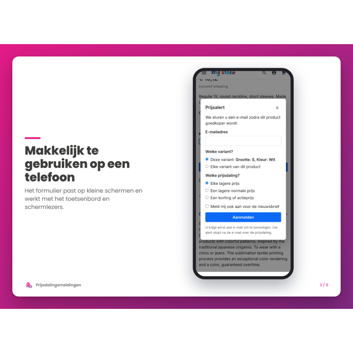 Makkelijk te gebruiken op een telefoon