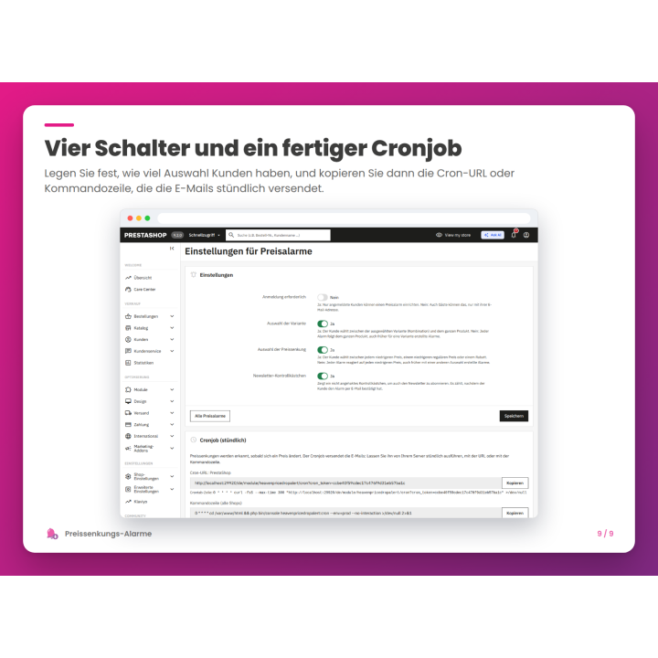 Vier Schalter und ein fertiger Cronjob