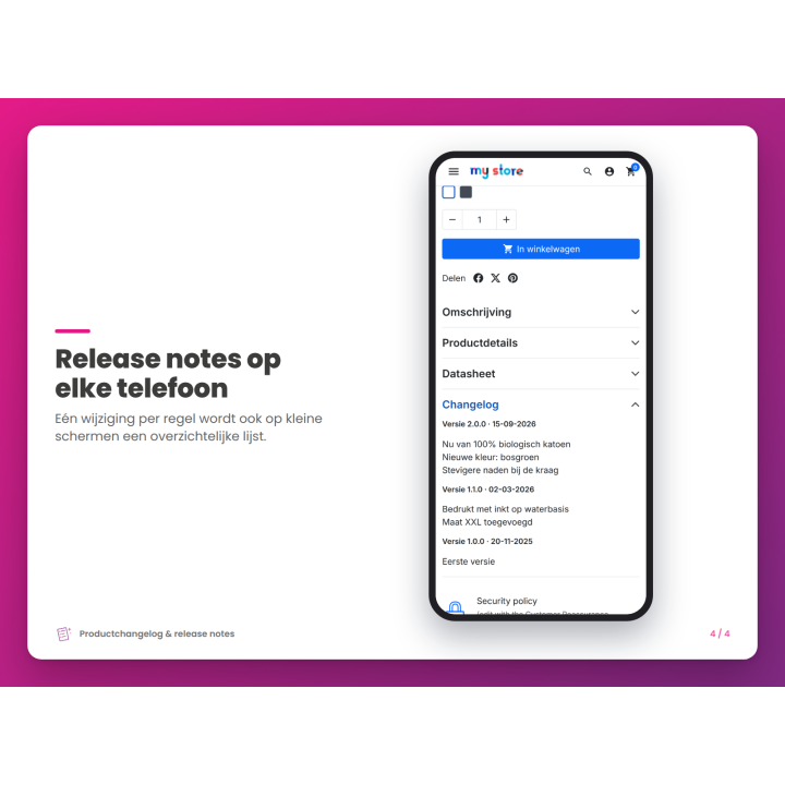 Release notes op elke telefoon