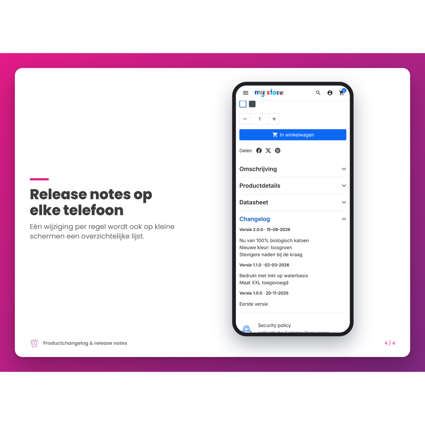 Release notes op elke telefoon