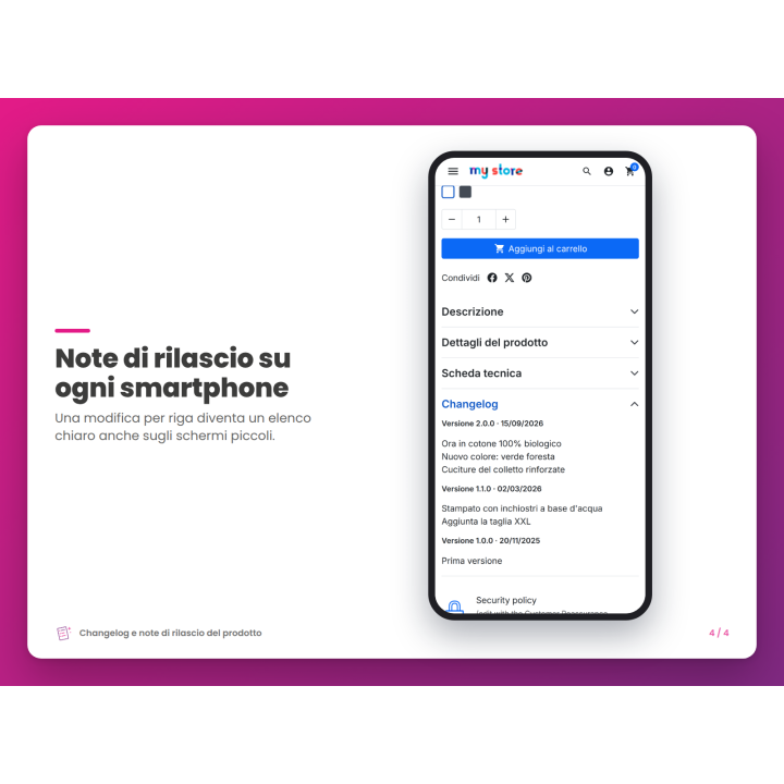 Note di rilascio su ogni smartphone