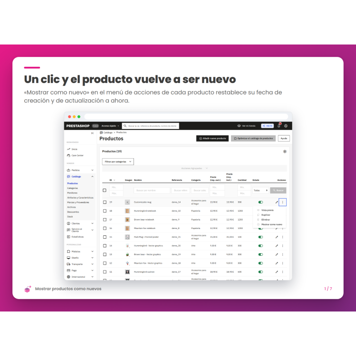 Un clic y el producto vuelve a ser nuevo