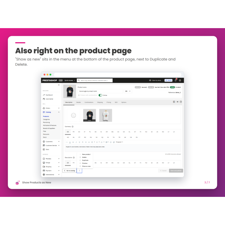 Also right on the product page