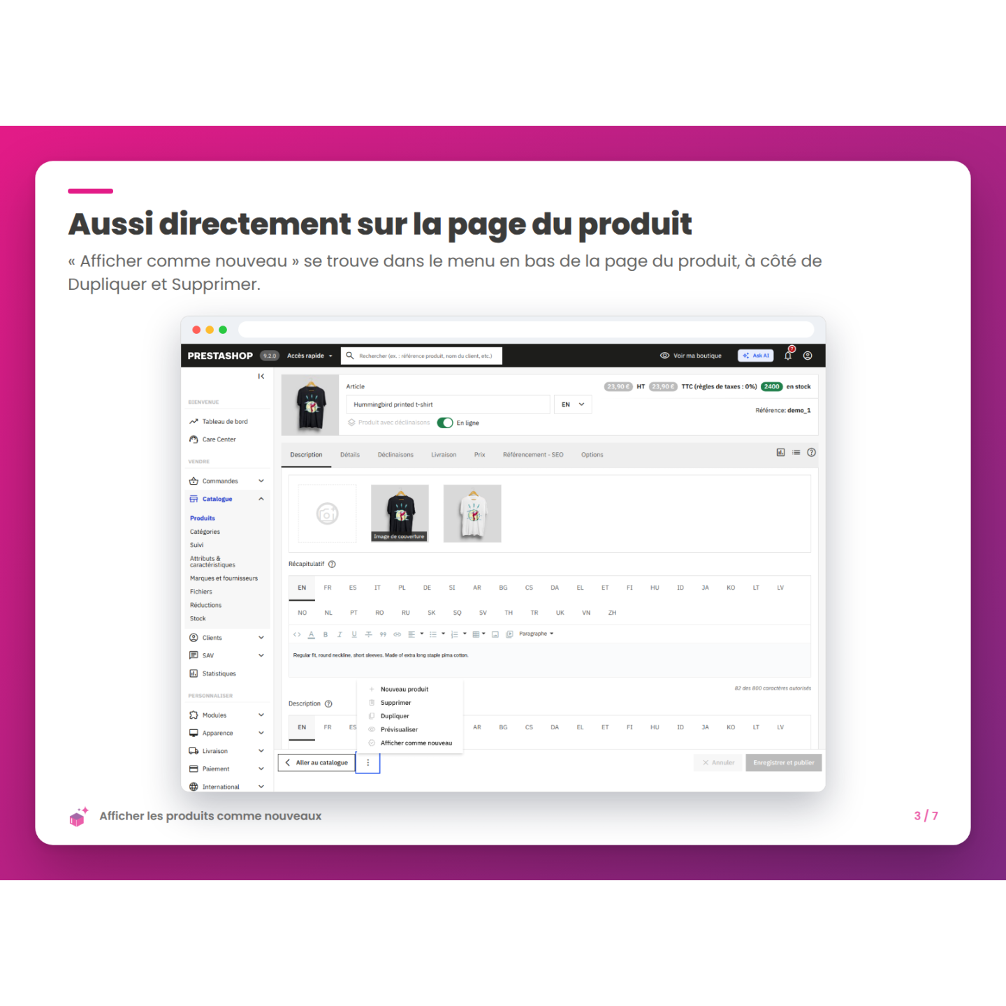 Aussi directement sur la page du produit