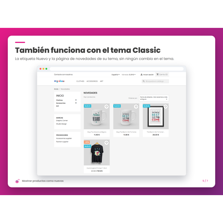 También funciona con el tema Classic