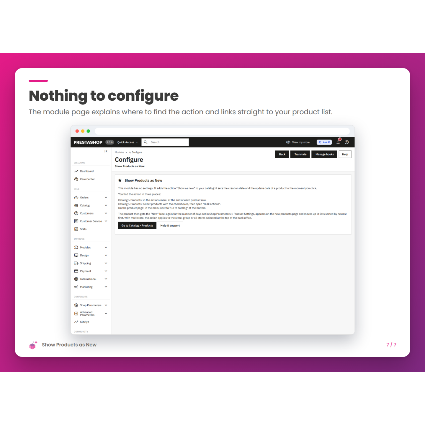 Nothing to configure