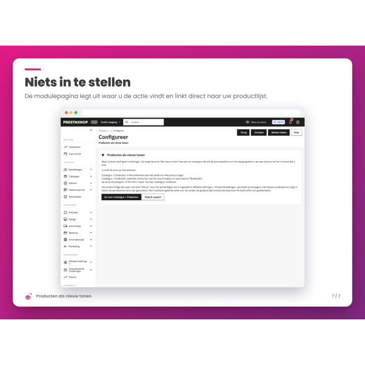 Niets in te stellen