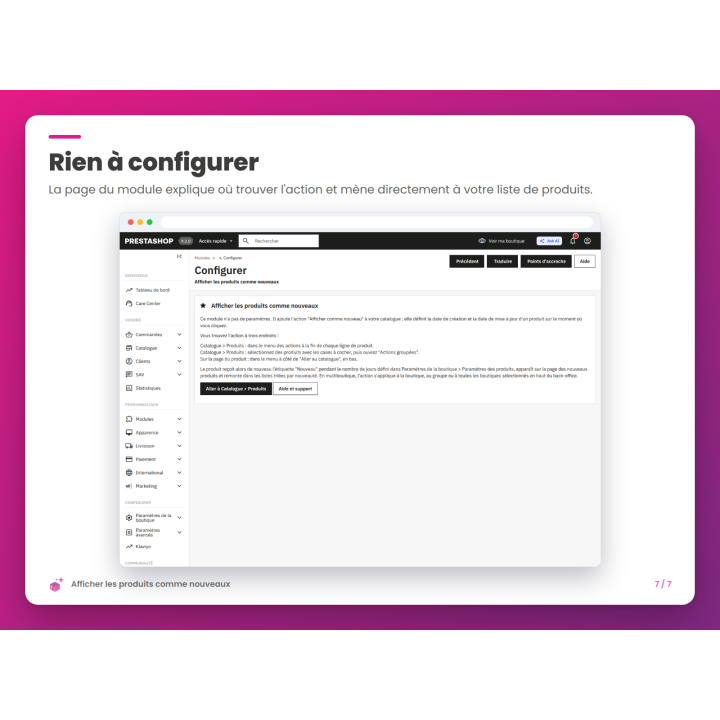 Rien à configurer